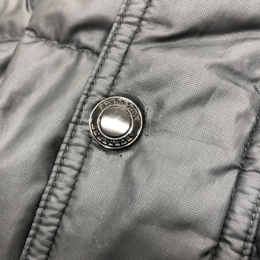 中古◆バーバリー ロンドン ダウンブルゾン 4ポケット 裏地ノバチェック 三陽商会 01496-06 メンズ サイズLL ブラック BURBERRY LONDON 【AFB14】