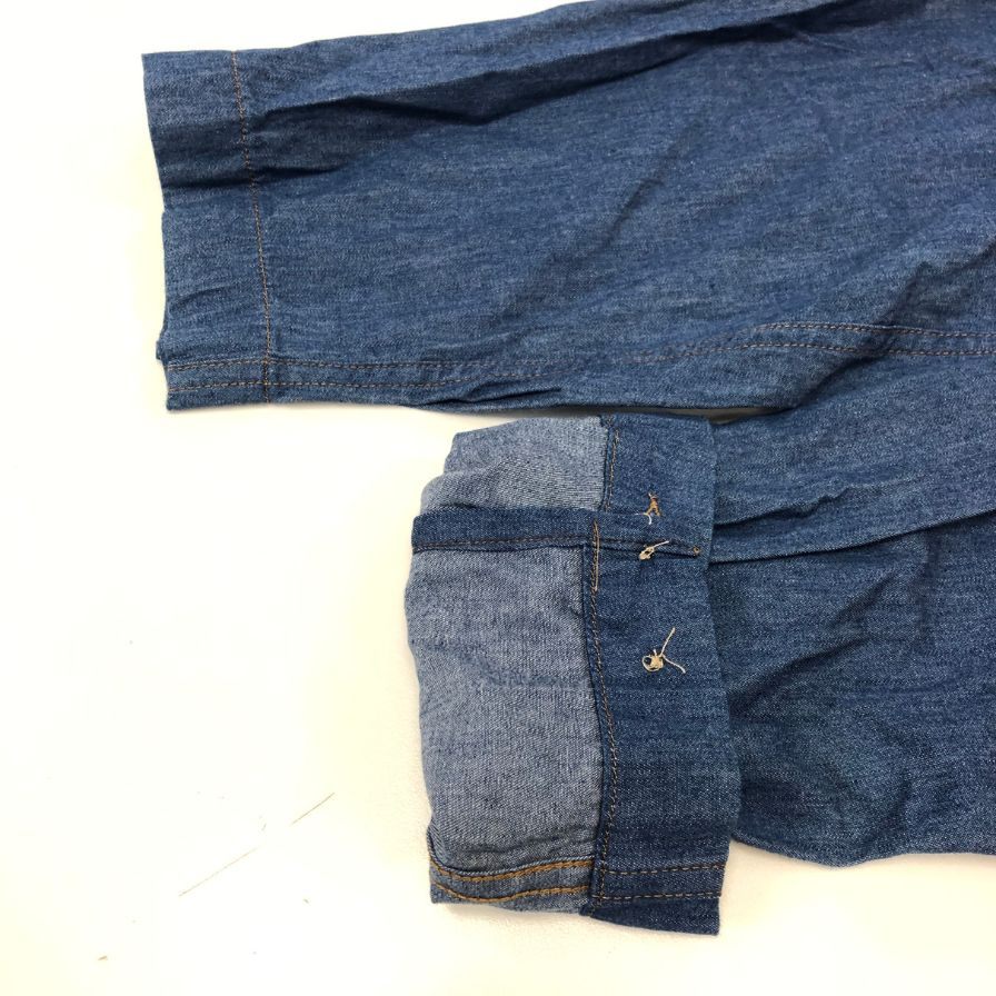 中古■エンジニアードガーメンツ フーディー プルオーバー 長袖シャツ USA製 メンズ サイズM ブルー  ENGINEERED GARMENTS 【AFB3】