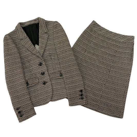 美品◆バーバリーブラックレーベル セットアップ ツイード サイズ38 BURBERRY BLACK LABEL 【AFB10】