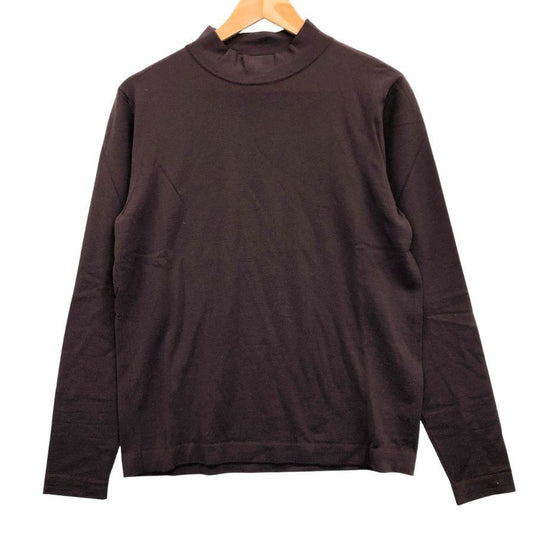 美品◆ザノーネ ウール  ハイネック シャツ メンズ サイズ 46 ブラウン系 ZANONE 【AFB1】