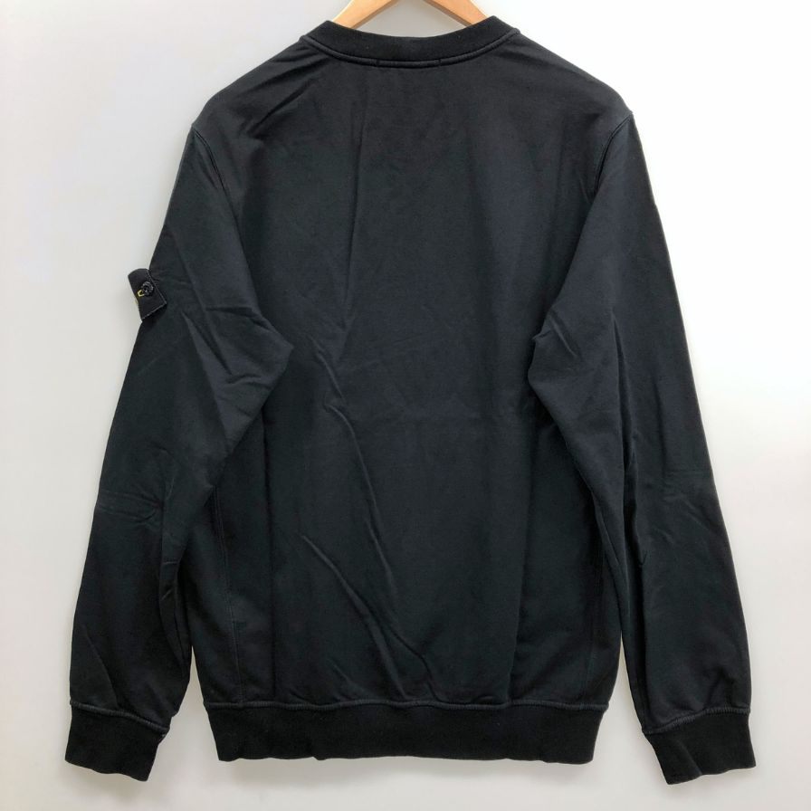 中古◆ストーンアイランド Tシャツ ロング ロンT ワンポイント クルーネック ブラック サイズM メンズ STONE ISLAND 【AFB34】