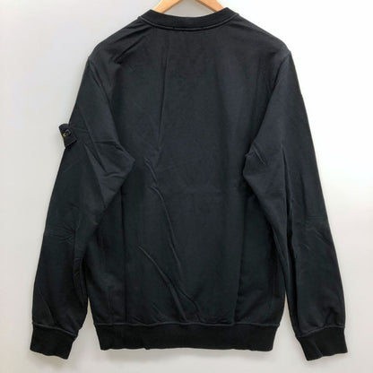 中古◆ストーンアイランド Tシャツ ロング ロンT ワンポイント クルーネック ブラック サイズM メンズ STONE ISLAND 【AFB34】