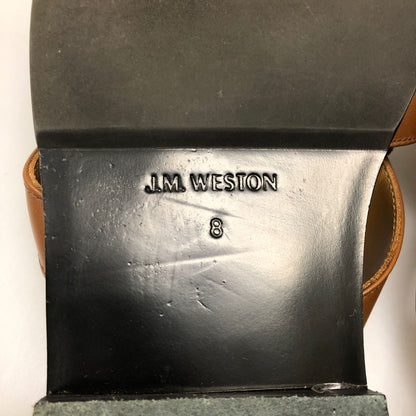 ジェイエムウエストン サンダル ダブルV ミュール ブラウン サイズ8 メンズ J.M.WESTON  約26.5cm【LA】【中古】