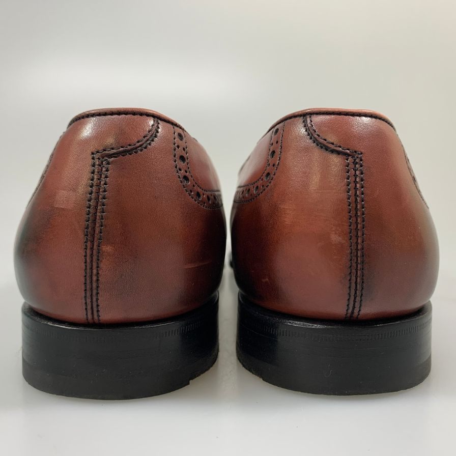 エドワードグリーン タッセルローファー タッセルズ ブローグ ウィングチップ ブラウン メンズ サイズ9E 100ラスト EDWARD GREEN TASSELS ビジネスシューズ 約27.5cm【LA】【中古】