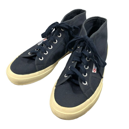 スペルガ ミッドカットスニーカー キャンバス ネイビー メンズ サイズ41 SUPERGA 約26.0cm【AFC35】