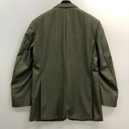 美品◆バーバリー テーラードジャケット 90年代 旧タグ チェック グリーン メンズ サイズ50 Burberry vintage 【AFF22】