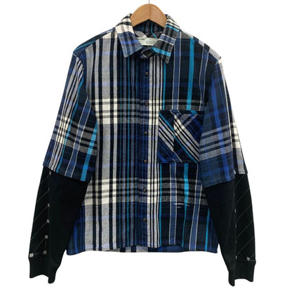 美品◆オフホワイト 19SS 袖切替スウェットシャツ ヴァージルアブロー メンズ サイズM OFF-WHITE VIRGIL ABLOH 【AFB20】