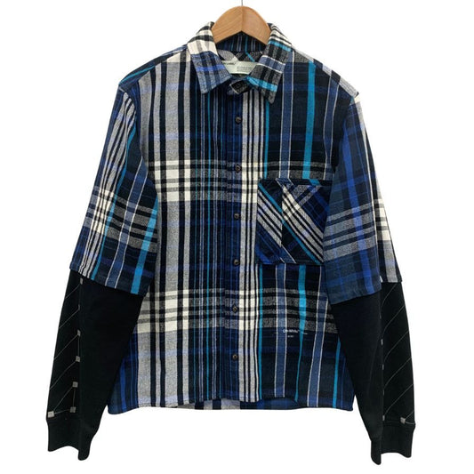 美品◆オフホワイト 19SS 袖切替スウェットシャツ ヴァージルアブロー メンズ サイズM OFF-WHITE VIRGIL ABLOH 【AFB20】