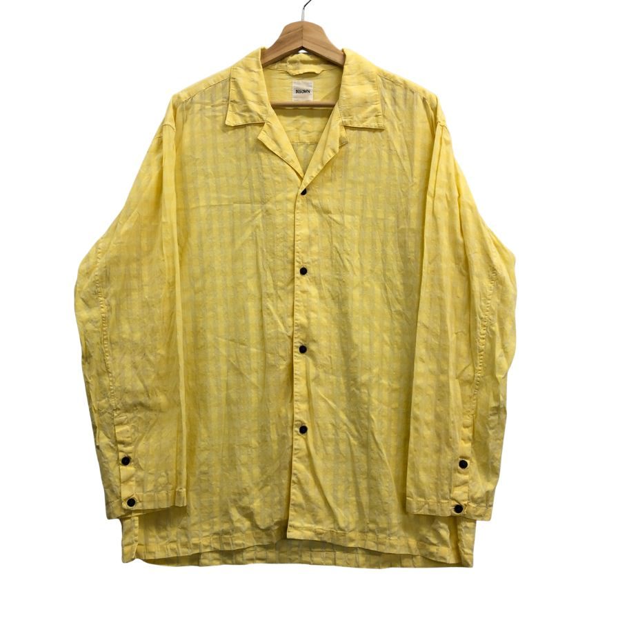 中古◆ビソウン スリーピングシャツ ジャケット 26S-BIS-SH22F イエロー メンズ サイズ4 BISOWN 【AFB2】