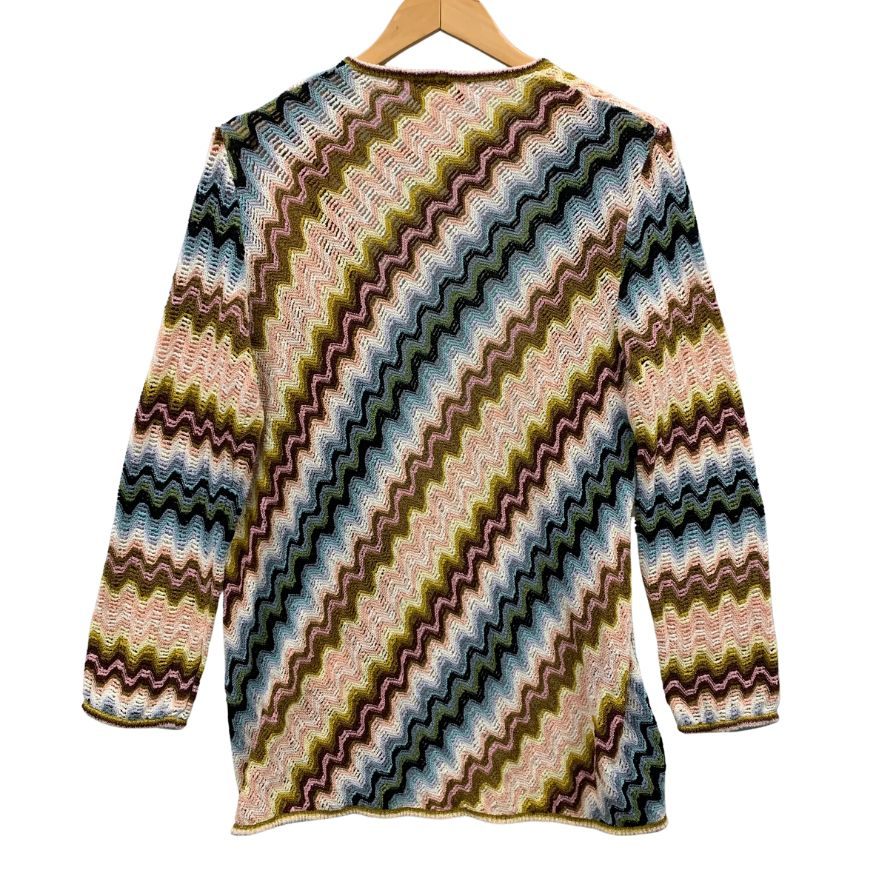 美品◆ミッソーニ カーディガン コットン マルチカラー サイズ42 レディース Missoni 【AFB11】