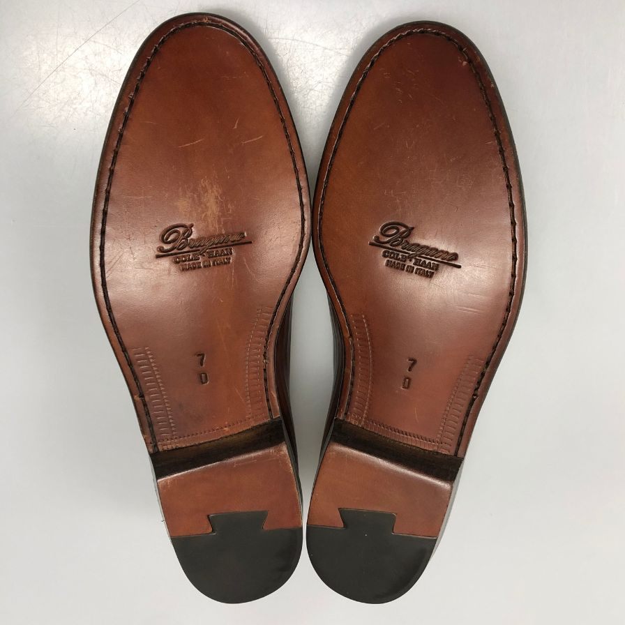 ブラガノ コールハーン ローファー タッセル レザー 本革 ブラウン メンズ サイズ7 Bragano COLE HAAN 約25.0cm【AFC36】