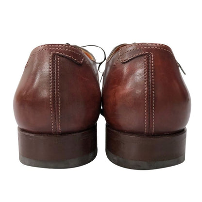サントーニ レザーシューズ プレーントゥ カーフ サイズ6 ボルドー メンズ SANTONI 約24.5cm【AFC6】