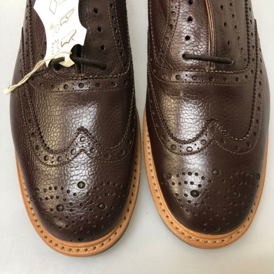 ジョンホワイト ウィングチップ レザーシューズ KB202 ブラウン サイズ6.5 メンズ John White 約25.5cm【AFD4】