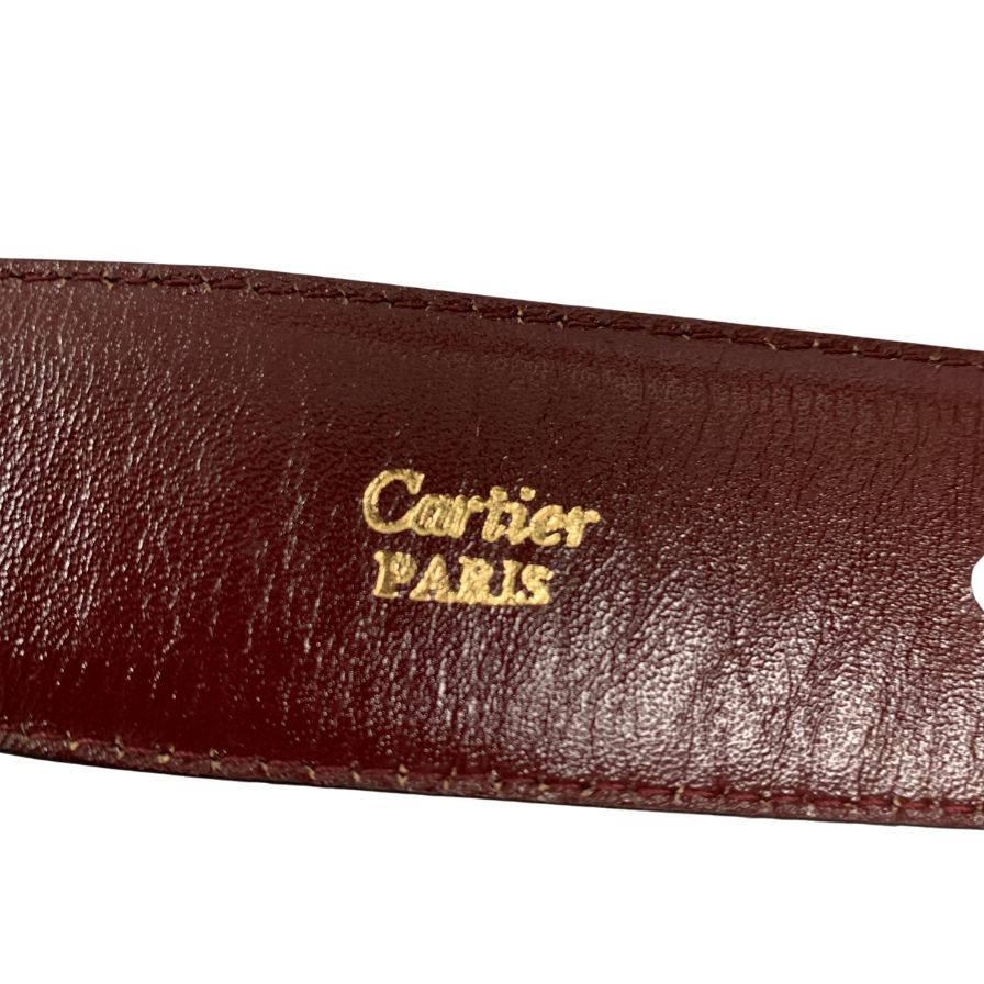 正規品 カルティエ Cartier ベルト マストライン オールレザー 茶 カルティエ レザーベルト マストライン ゴールド金具 ブラウン