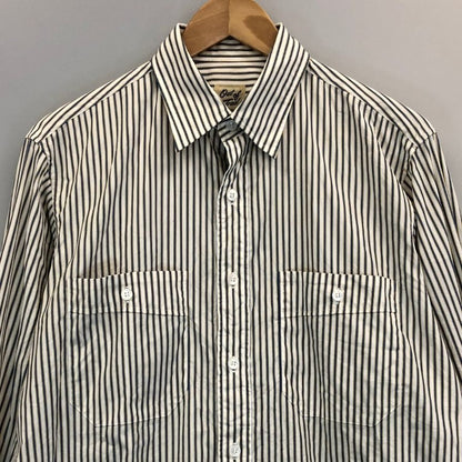 極美品◆アウトオブトラッド ダブルカフスシャツ アンソニー チェック柄 ホワイト系 メンズ サイズ2 OUT OF TRAD 【AFB45】