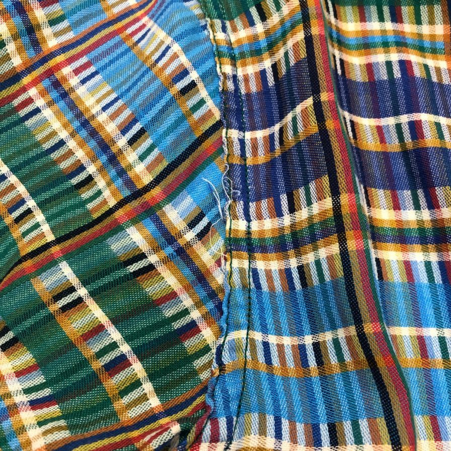 美品◆ミッソーニ チェックシャツ コットン イタリア製 ブルー メンズ サイズ 48 MISSONI 【AFB18】