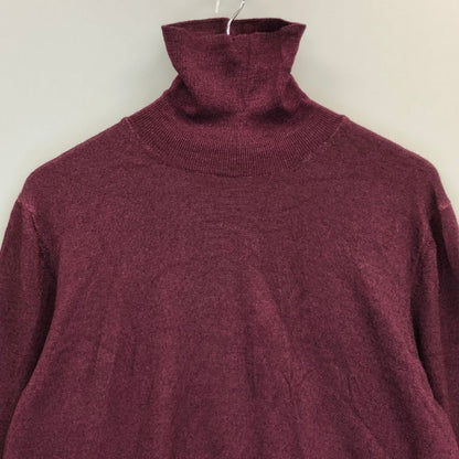 美品◆グランサッソ ニット セーター タートルネック ウール カシミヤ混 メンズ ボルドー系 サイズ52 Gran Sasso 【AFB15】