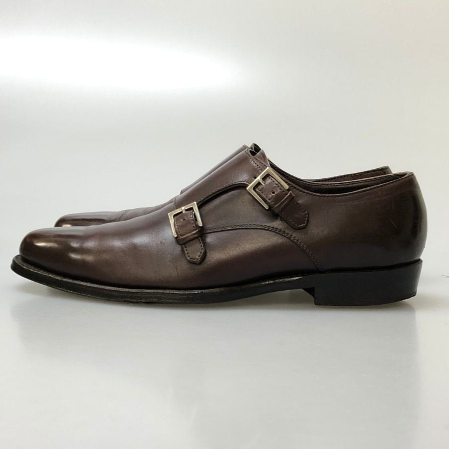 ビームス F Handcrafted Footwear レザーシューズ ダブルモンクストラップ メンズ サイズ6.5 ブラウン BEAMS F 約25.0cm【AFD2】
