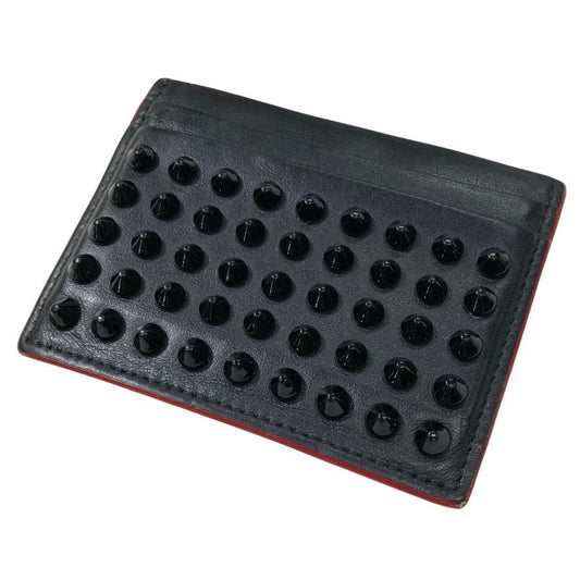 クリスチャンルブタン カードケース キオス スパイクスタッズ レザー ブラック メンズ Christian Louboutin KIOS【AFI17】