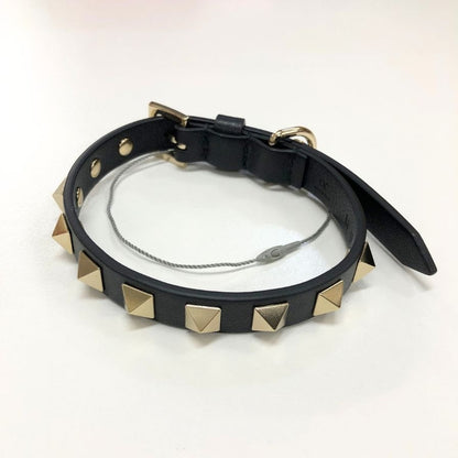 ヴァレンティノ ペット 首輪 ブラック スタッズ VALENTINO【AFI15】【中古】