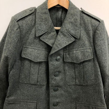 美品◆スイス軍 ミリタリージャケット フィールドジャケット ウール メンズ グレーカーキ サイズ48 SWISS ARMY 【AFA15】