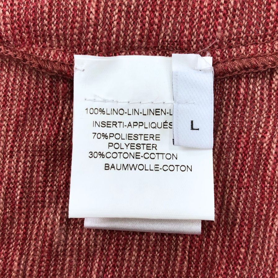 美品◆ボリオリ カーディガン コットン ポリエステル レッド系 サイズL BOGLIOLI 【AFB32】