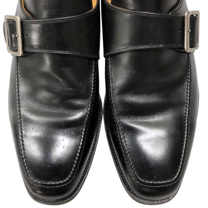 スコッチグレイン ヒロカワ レザーシューズ シングルモンク ストラップ F-4537 ブラック メンズ サイズ26 Scotch grain HIROKAWA 約26.0cm【AFC35】