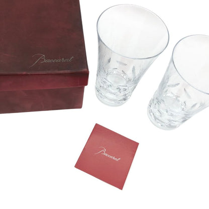 バカラ 2客セット ベルーガ ハイボールグラス 高さ14cm ユニセックス クリスタルガラス Baccarat【AFI20】【中古】