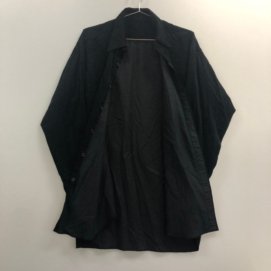 極美品◆シンヤ オフィシャル コーデュロイ 長袖シャツ メンズ サイズ3 ブラック SHINYA OFFICIAL 【AFB2】