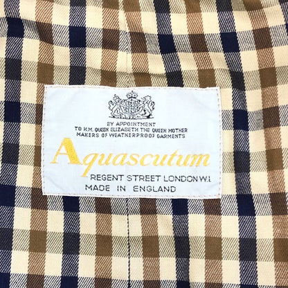 中古◆アクアスキュータム トレンチコート 70S アクア5 イングランド製 カーキ メンズ サイズ表記なし Aquascutum 【AFA11】