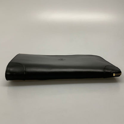 ブリオーニ クラッチバッグ レザー セカンド 鞄 手持ち ブラック グリーン Brioni【AFE10】