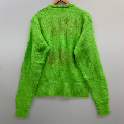 極美品◆ジャンニ ヴェルサーチ セーター モヘア混 ネオンカラー レディース サイズ42 グリーン GIANNI VERSACE 【AFB12】