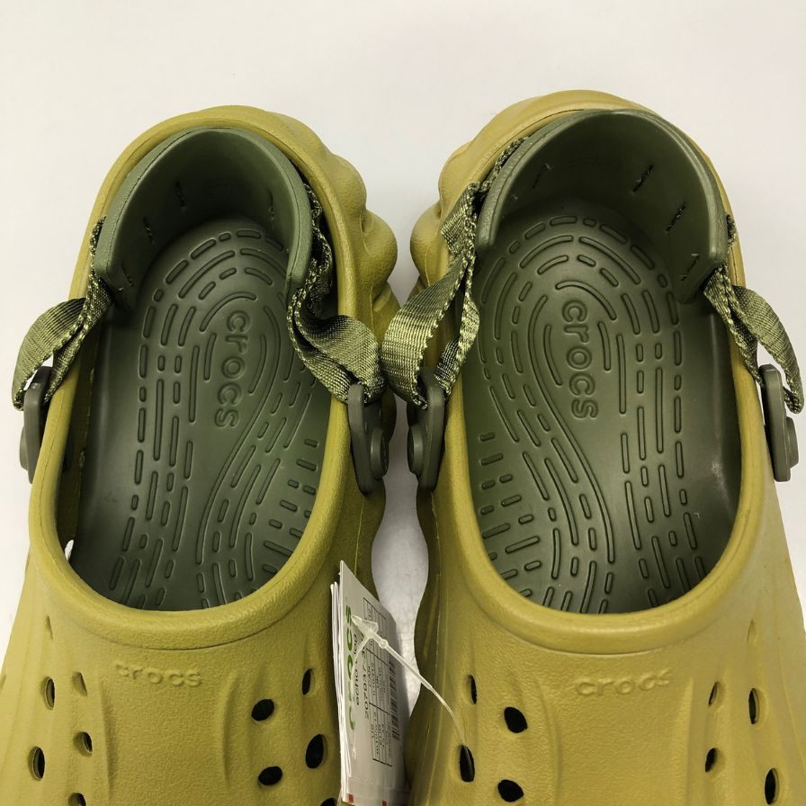 クロックス サンダル エコー クロッグ カーキ系 28cm メンズ crocs ECHO CLOG 約28.0cm【AFC33】