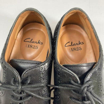 クラークス レザーシューズ フルブローグ カーフ クッションプラスインソール メンズ ブラック サイズUK7 Clarks 約25.5cm【AFC32】