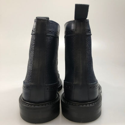 トリッカーズ カントリーブーツ モールトン グレインレザー ウイングチップ 922116 M7819 ネイビー UK8 Tricker’ｓ ビジネスシューズ 約26.5cm【LA】【中古】