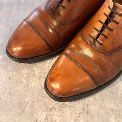 クロケット&ジョーンズ ストレートチップ コノート 236ラスト ブラウン サイズUK6.5F メンズ CROCKETT&JONES ビジネスシューズ 約25.0cm【LA】【中古】