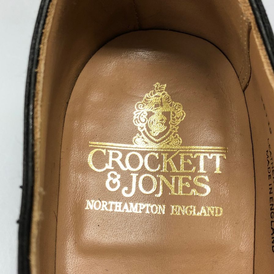 クロケット&ジョーンズ レザーシューズ ALEX プレーントゥ サイズ8 メンズ ブラック CROCKETT&JONES ビジネスシューズ 約26.5cm【LA】【中古】