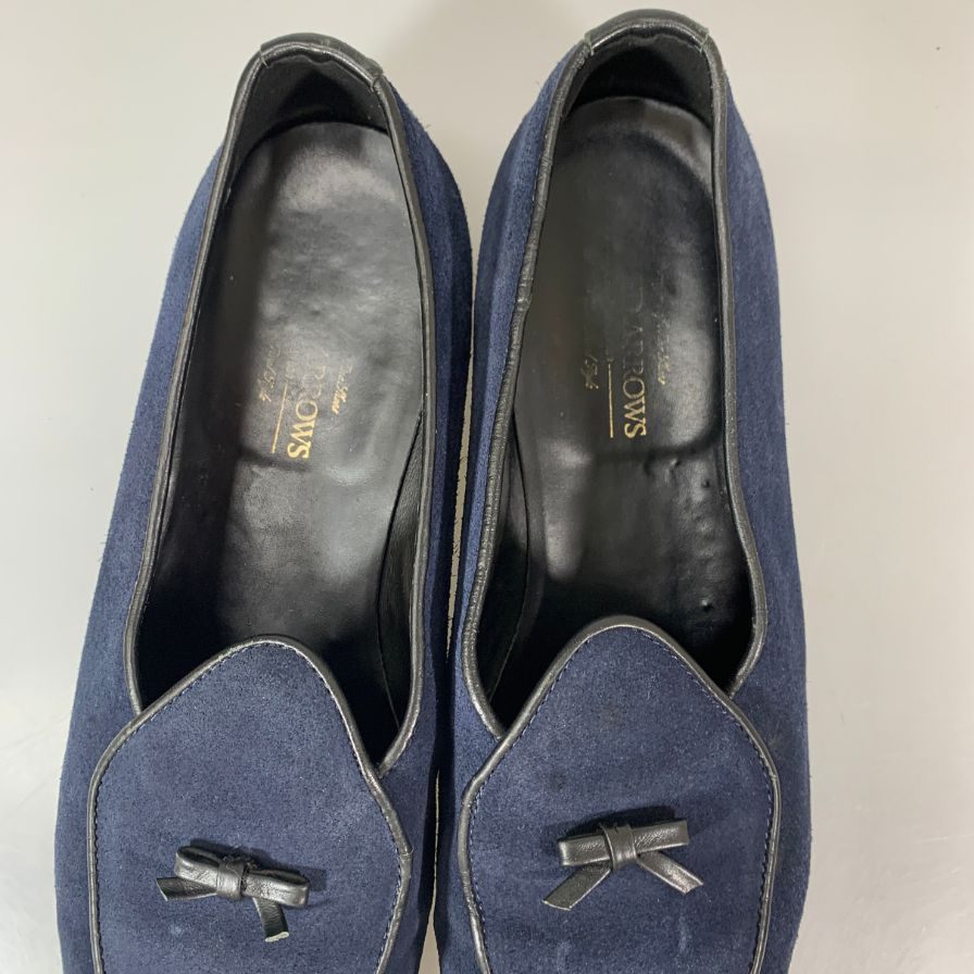 ユナイテッドアローズ ベルジャンシューズ  スエード ネイビー  サイズ40 UNITED ARROWS 約25.0cm【YB2】