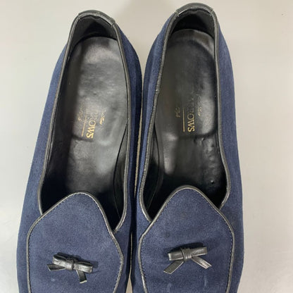 ユナイテッドアローズ ベルジャンシューズ  スエード ネイビー  サイズ40 UNITED ARROWS 約25.0cm【YB2】