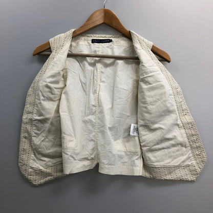美品◆ラルフローレン ベスト シェルボタン ホワイト サイズ4 RALPH LAUREN 【AFB29】
