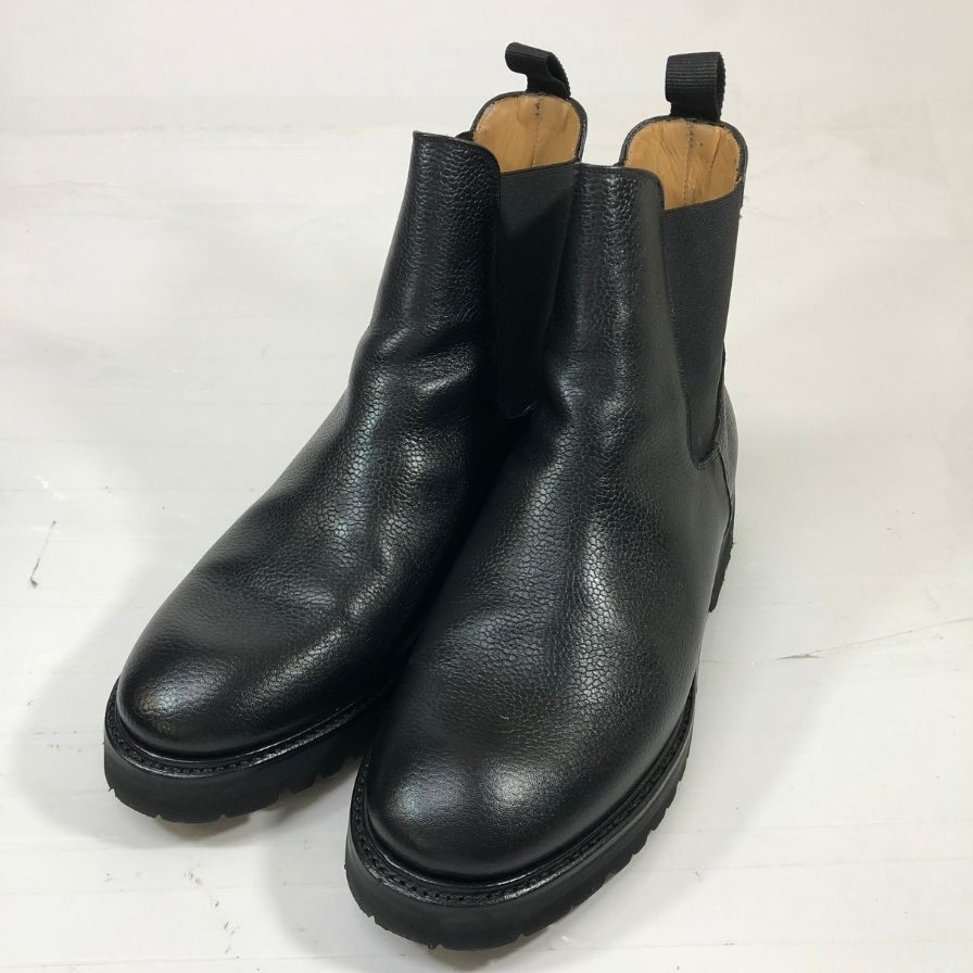 トゥアンドコー サイドゴアシューズ グレインレザー ブラック メンズ サイズ42 TOANDCO 約27.0cm【AFD8】
