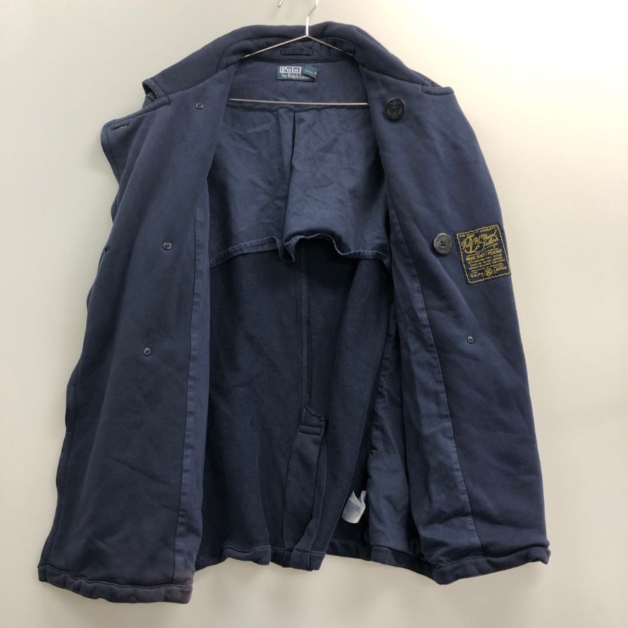 中古◆ポロ ラルフローレン ピーコート ニット ネイビー メンズ サイズL Polo Ralph Lauren 【AFA12】