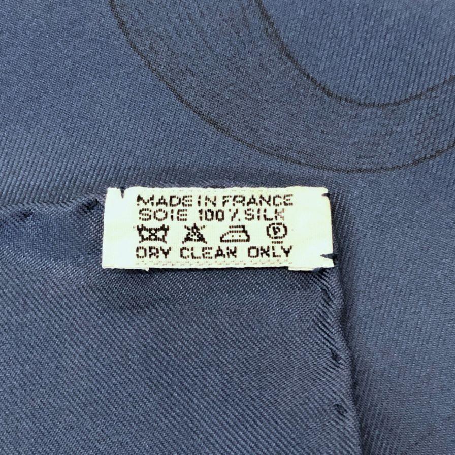 エルメス カレ90 アニマルロゴ ANIMAL ALPHABET シルク ブルー レディース HERMES【AFI18-3】