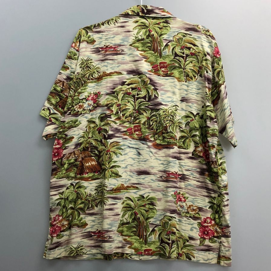 極美品◆エルエルビーン アロハシャツ 総柄 メンズ サイズM  L.L.Bean 【AFB15】
