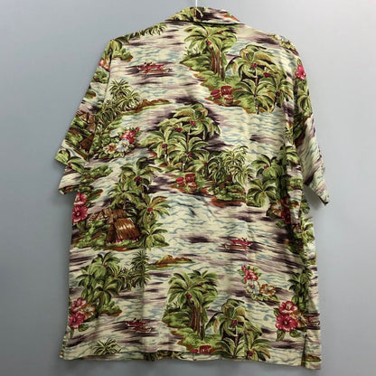 極美品◆エルエルビーン アロハシャツ 総柄 メンズ サイズM  L.L.Bean 【AFB15】