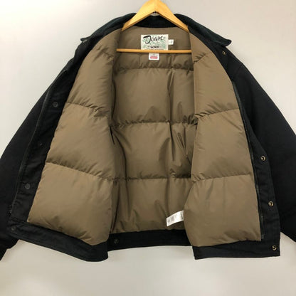 美品◆シュプリーム×ショット キャンバス ダウン トラッカー ジャケット メンズ ブラック サイズ L Supreme×Schott 【AFA17】