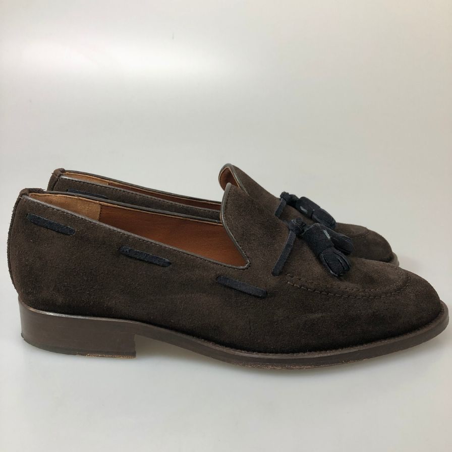 ハケットロンドン タッセルローファー スエード メンズ サイズUK6 ブラウン×ブラック HACKETT LONDON 約25.0cm【AFC48】