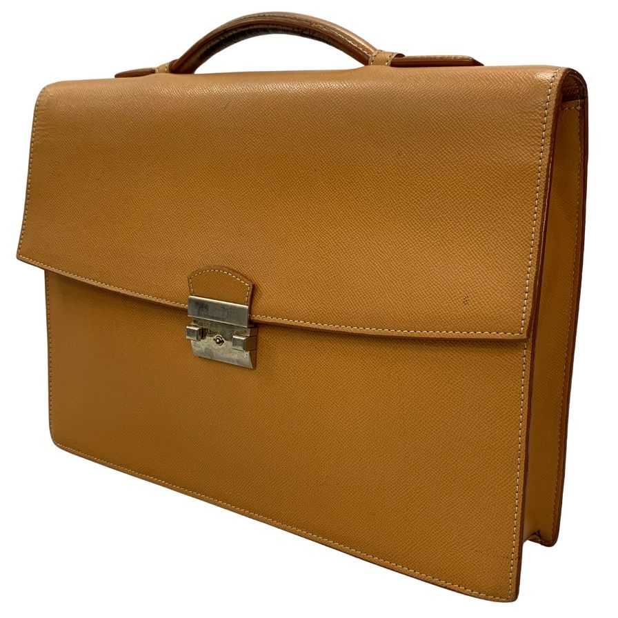 トゥモローランド レザー ブリーフバッグ ビジネスバッグ メンズ ブラウン TOMORROWLAND【AFE9】