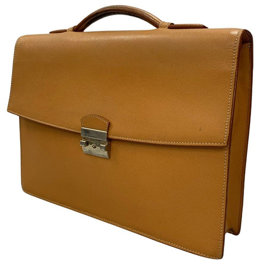 トゥモローランド レザー ブリーフバッグ ビジネスバッグ メンズ ブラウン TOMORROWLAND【AFE9】