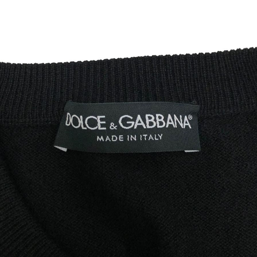 極美品◆ドルチェ&ガッバーナ トップス セーター カシミア100%レディース サイズS ブラック DOLCE&GABBANA 【AFB8】